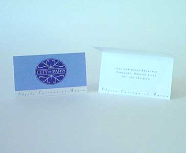 City of Paris business card
